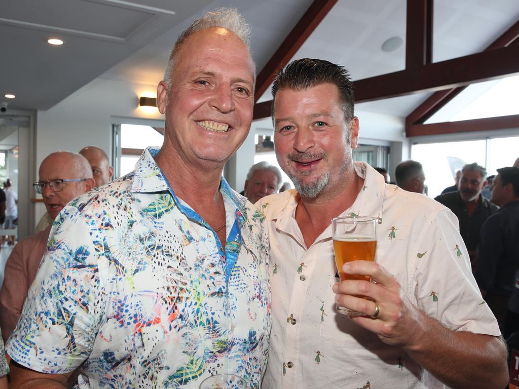 John Kaz and Zoran Zlatic at the BMD Northcliffe SLSC Sportsman’s Luncheon. Picture: Glenn Hampson.