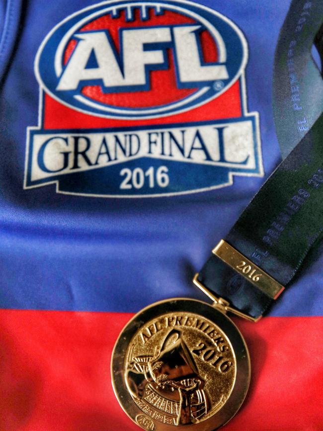 Wood’s premiership medal. Picture: Colleen Petch