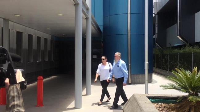 Kevin Hanley leaves court on day one of his murder trial