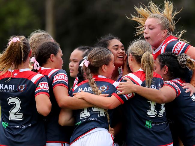 The Roosters finished undefeated in the Tarsha Gale Cup this season. Picture: Jeremy Ng