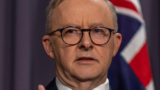 CANBERRA, AUSTRALIA - NewsWire Photos MARCH 27, 2023: Prime Minister, Anthony Albanese spoke to the media during press a conference in Parliament House in Canberra. Picture: NCA NewsWire / Gary Ramage