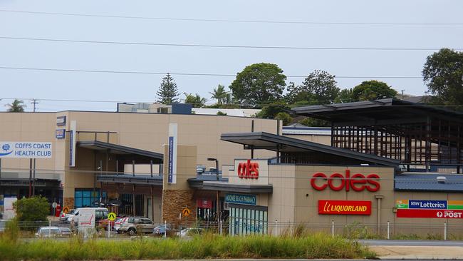 Moonee Beach Shopping Centre near where a seven-year-old girl was allegedly raped.