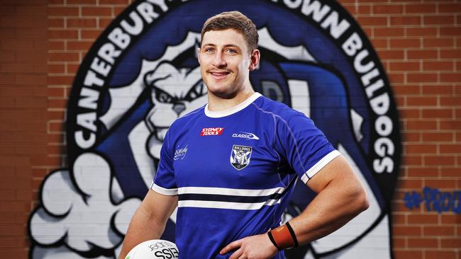 9/3/22 WEEKEND TELEGRAPH SPECIAL. MUST NOT USE BEFORE CLEARING WITH PIC EDITOR JEFF DARMANIN. Canterbury Bulldogs player Max King pictured at Belmore Oval today. Picture: Sam Ruttyn