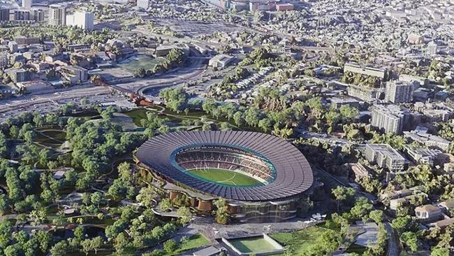 An artist’s impression of Brisbane Stadium in Victoria Park for Brisbane 2032 Olympics. Source: Queensland government