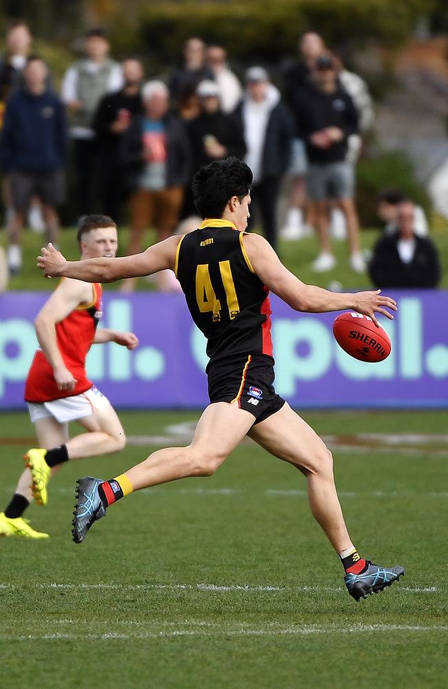 Lai at full stride during the SFNL grand final. Picture: Andrew Batsch