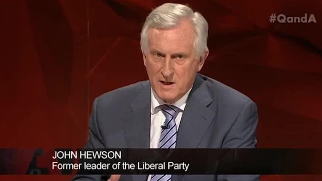 Former Liberal leader on the ABC's QandA.