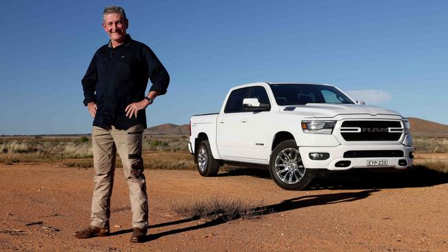 Warren Brown is touring outback Australia in a RAM ahead of the national Bush Summit. Picture: Toby Zerna