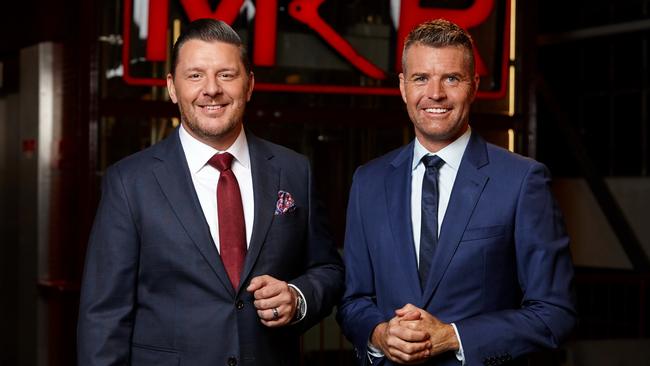 MKR’s two original judges Manu Feildel and Pete Evans. Evans will not be returning for the 2022 season.