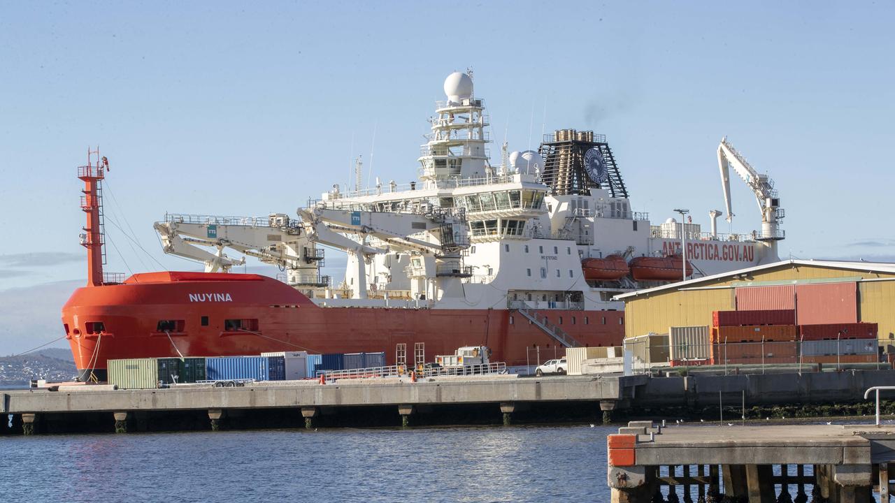 RSV Nuyina at Hobart. Picture: Chris Kidd