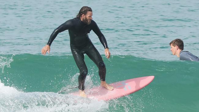 Joel Edgerton surfing at Bondi. Picture: Matrix Media Group