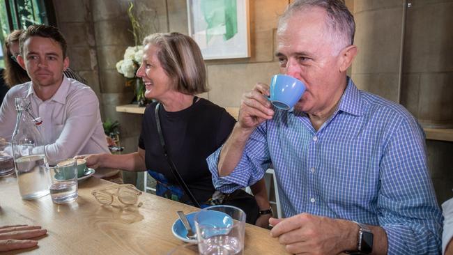 Even Lucy and Malcolm Turnbull enjoyed a coffee at Bluestone Lane the last time they were in New York. Picture: Jake Nowakowski