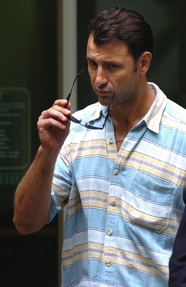 Max Sica leaving the Brisbane District Court. Picture: AAP Image/Dave Hunt