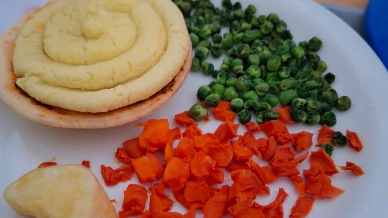 Image supplied by Labor shows a Royal Hobart Hospital meal. The party says moving catering off-site reduces quality.