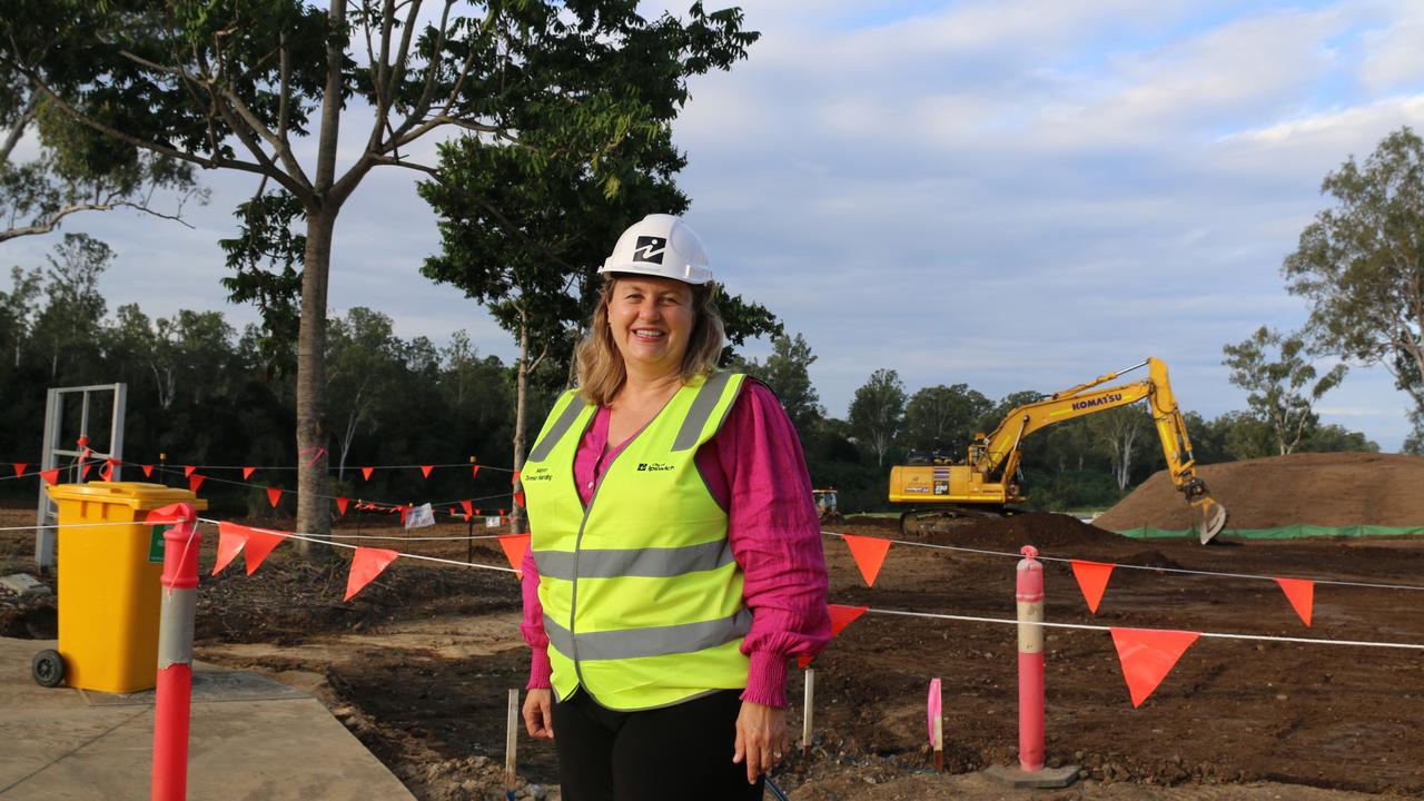 Ipswich mayor Teresa Harding at the Colleges Crossing Recreation Reserve site. Picture: Ipswich City Council