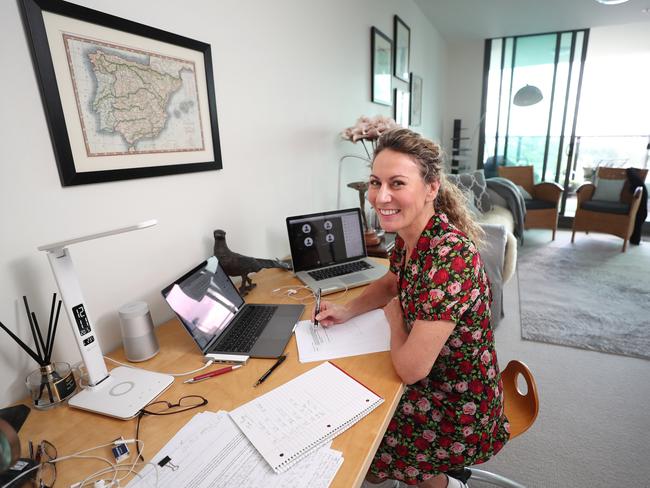 Former flight attendant Catherine Pearson is loving her career change. Picture: Peter Wallis