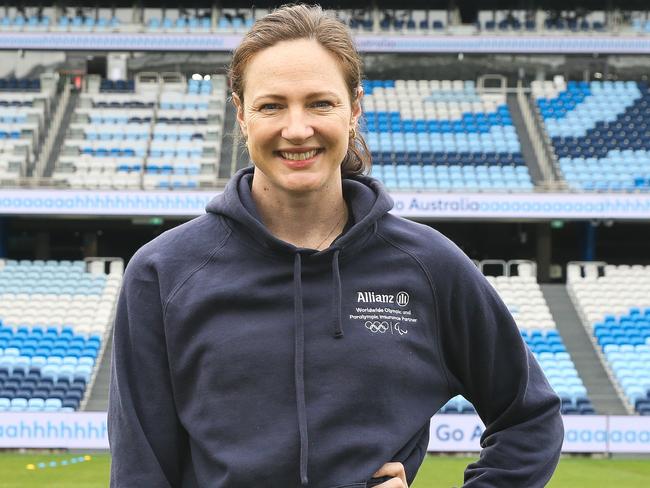 Campbell spoke in her role as an Allianz ambassador as the organisation looks to address falling participation rates in sport. Picture: Newswire / Gaye Gerard