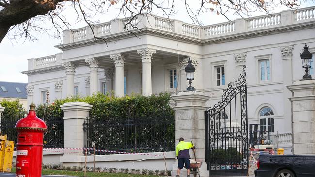 Harry Stamoulis’s $70m-plus Toorak mansion. Picture: Ian Currie.