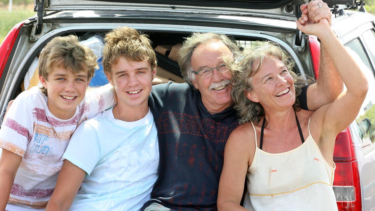 Negus with his young family in 2005. Picture: News Corp