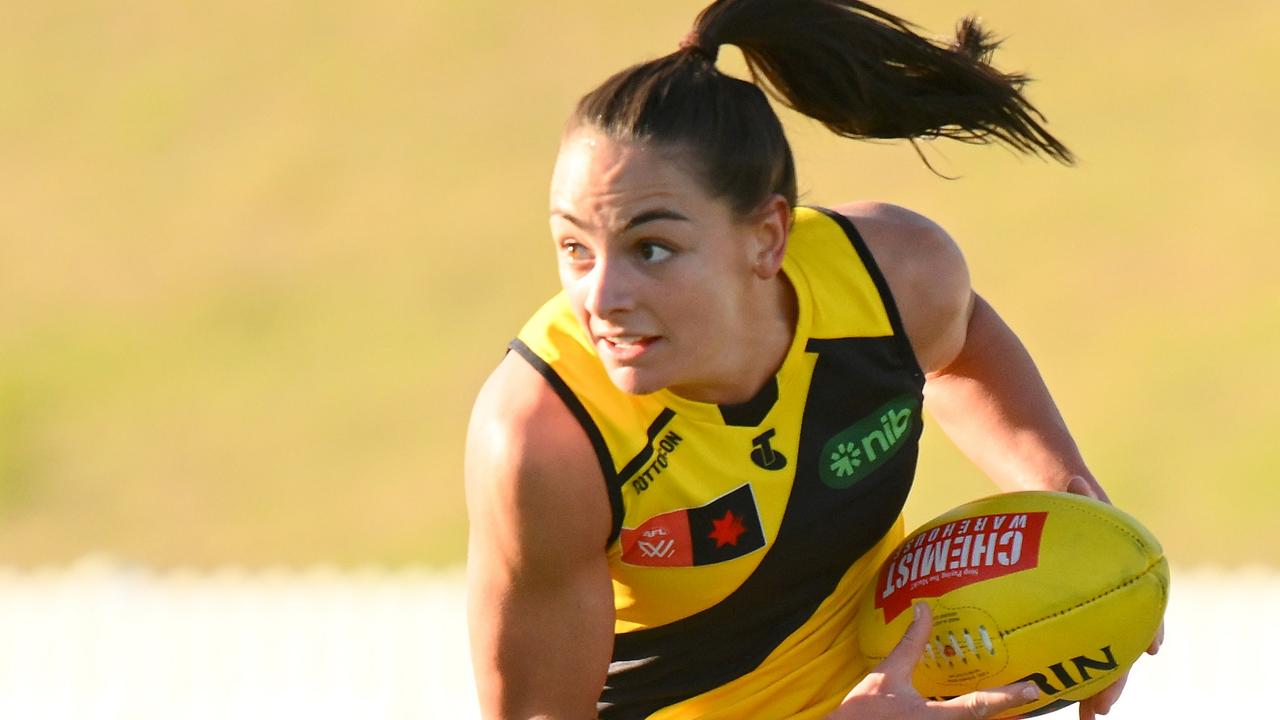 Richmond’s midfield ace Monique Conti. Picture: Morgan Hancock/AFL Photos via Getty Images