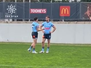 Mitch Moses and Zac Lomax in Blues camp.