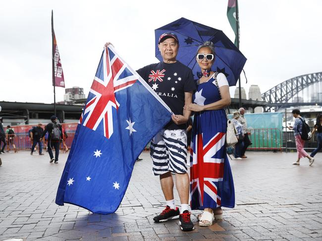 Ngoc Dung Tu with his wife Van Tran Tu who came to Australia 50 years ago and celebrate Australia Day to give thanks for the life they made here. Picture: Richard Dobson