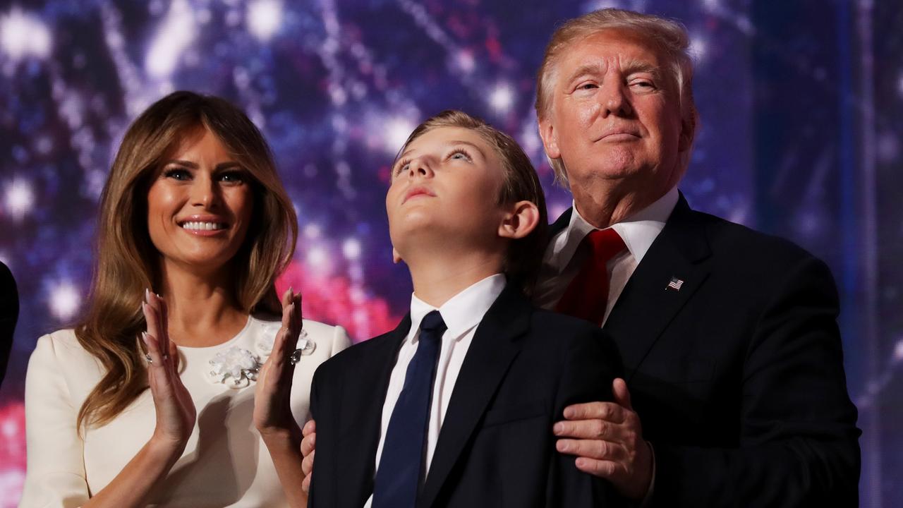 Barron has not been seen in public since the former first family departed the White House. Picture: Chip Somodevilla/Getty Images