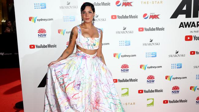 Halsey on the red carpet at the 2019 ARIA Awards. Picture: Toby Zerna