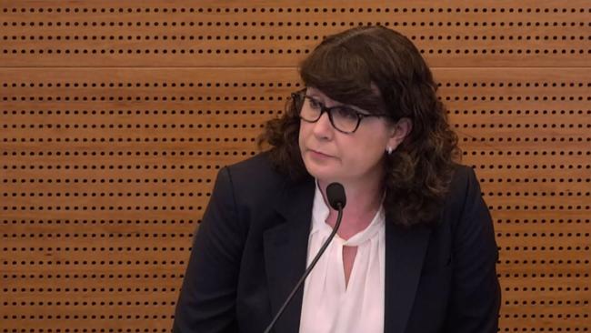 Commonwealth Bank's Helen Troup appearing at the financial services royal commission. Picture: Supplied