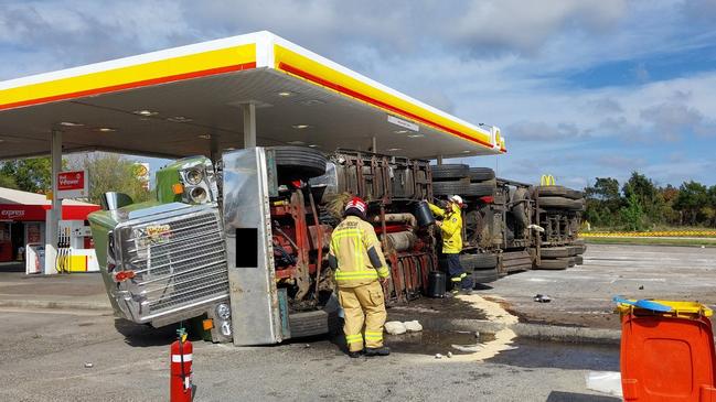 Crews rescued the driver from the vehicle. Picture: NSW RFS Southern Highlands