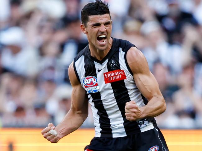 The AFL Grand Final saw Scott Pendlebury take another unique record. Picture: Dylan Burns/AFL Photos via Getty Images