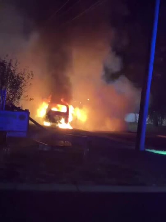 Van fire Dalby