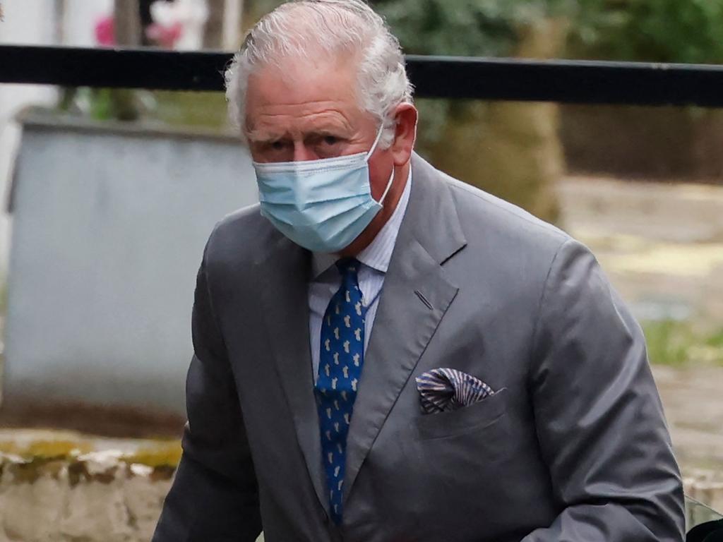 Britain's Prince Charles, Prince of Wales arrives at the rear entrance to King Edward VII hospital in central London on February 20, 2021. Picture: Tolga Akmen/AFP.