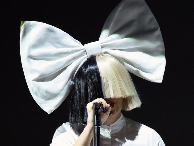 Singer Sia performs on stage during an Apple event in San Francisco on September 7. Picture: AFP / Josh Edelson