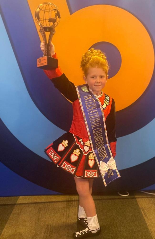 Isabella Cummins, 7, will be competing in the WIDA international championship in Belgium next year.