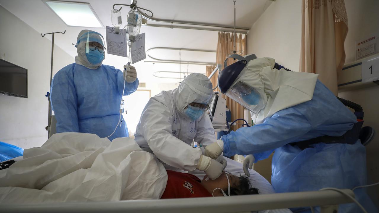 The outbreak of the novel virus began in China two months ago. Picture: Chinatopix via AP