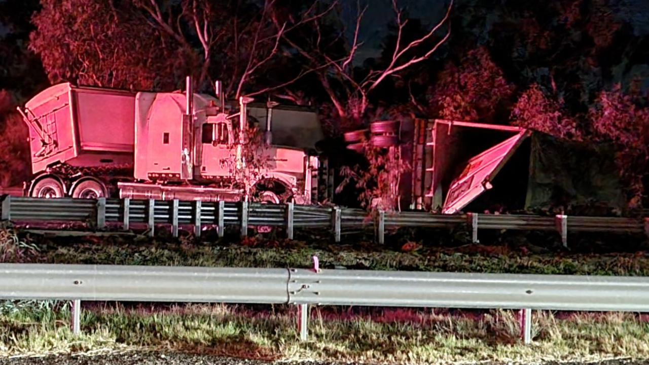 Highway closed, man fighting for life after horror crash