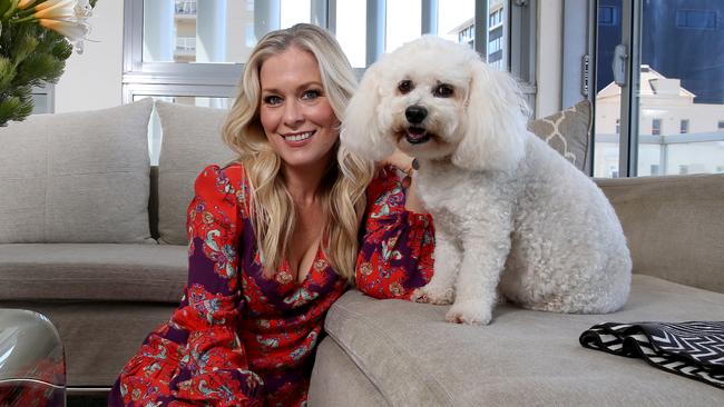 Sami Lukis with her Bichon cross toy poodle Lolli. Pictures: Toby Zerna