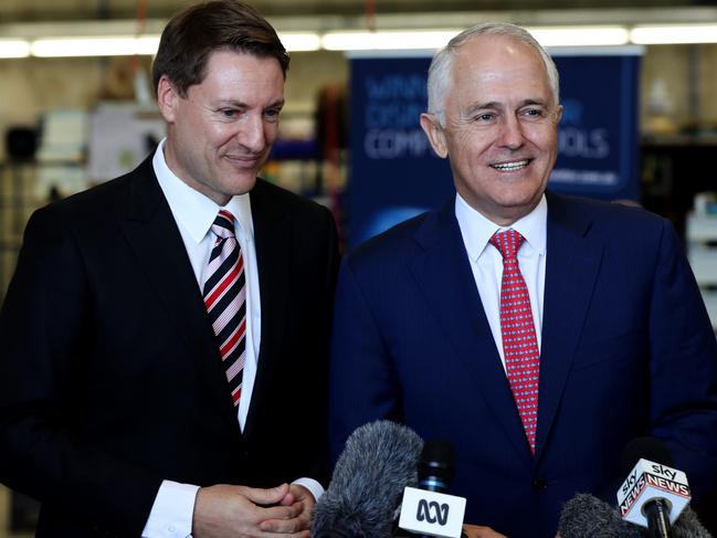 Ross Vasta and Malcolm Turnbull in happier times. Picture: Tara Croser