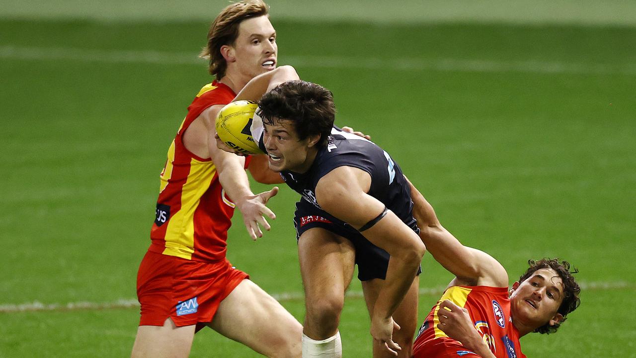 Mark Robinson believes Gold Coast can upset Carlton this weekend. Picture: Michael Klein