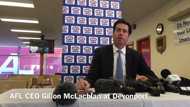 AFL CEO Gillon McLachlan in Devonport