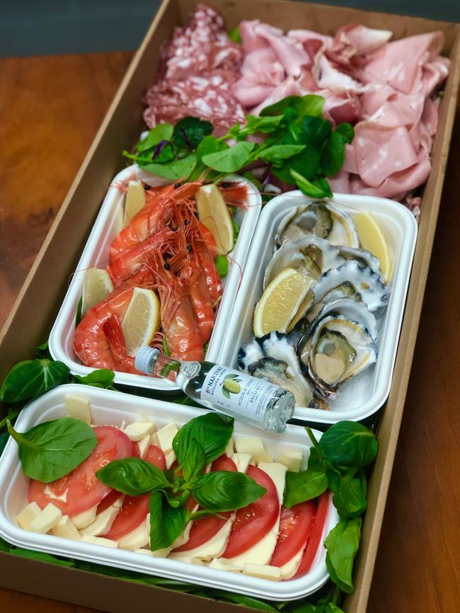 Italian seafood, meats and cheese hamper. Picture: Supplied