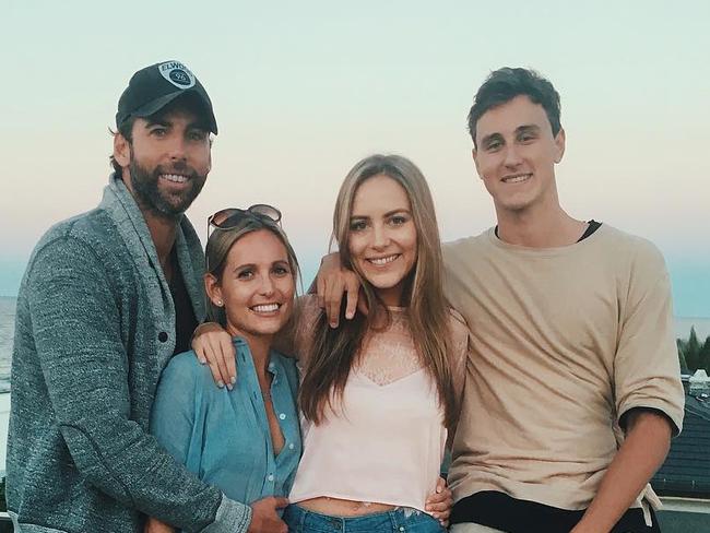 Grant Hackett, Maggie Keating, Violet Grace Atkinson and Cameron McEvoy in 2016. Source: @violetgrace_/Instagram