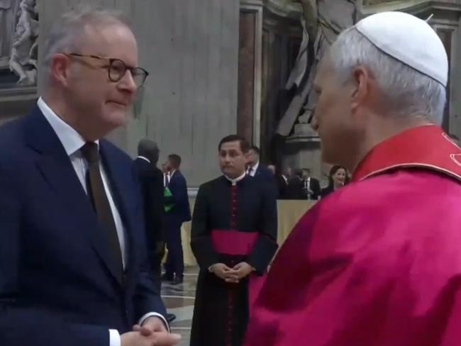 Prime Minister Anthony Albanese meets with Pope Leo XIV.