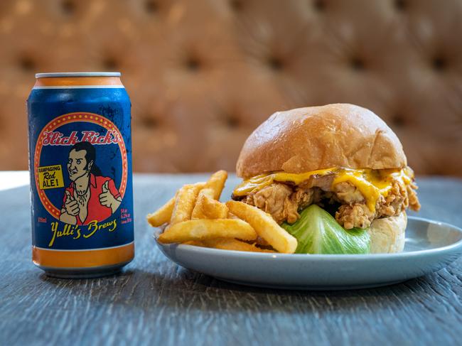 One of the burgers at Bender's Bar, South Brisbane