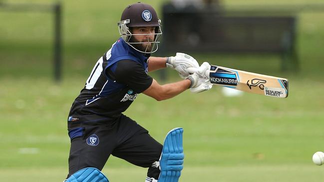 Jarrod Martignago finished the regular season with a century for Melbourne University. Picture: Hamish Blair