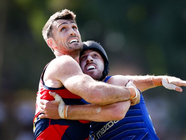 Has Tom Campbell solved the Dees’ ruck woes? Picture: Dylan Burns/AFL Photos via Getty Images)