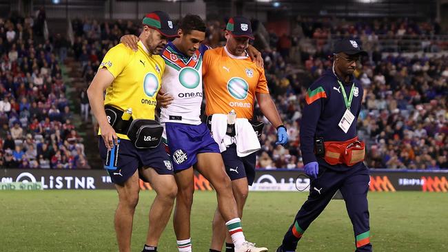 Te Marie Martin could be out for some time, after suffering a suspected fractured fibula. Picture: Getty Images.