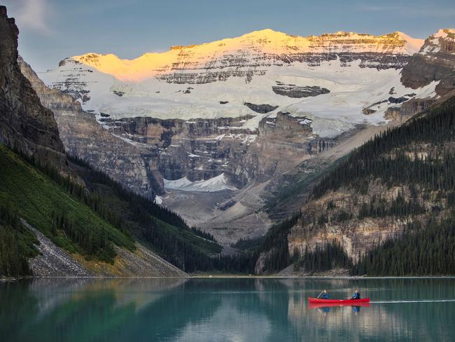 Passing through the spectacular Lake Louise.