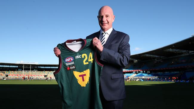 Tasmanian Premier Peter Gutwein is not happy with the AFL. Picture: Nikki Davis-Jones