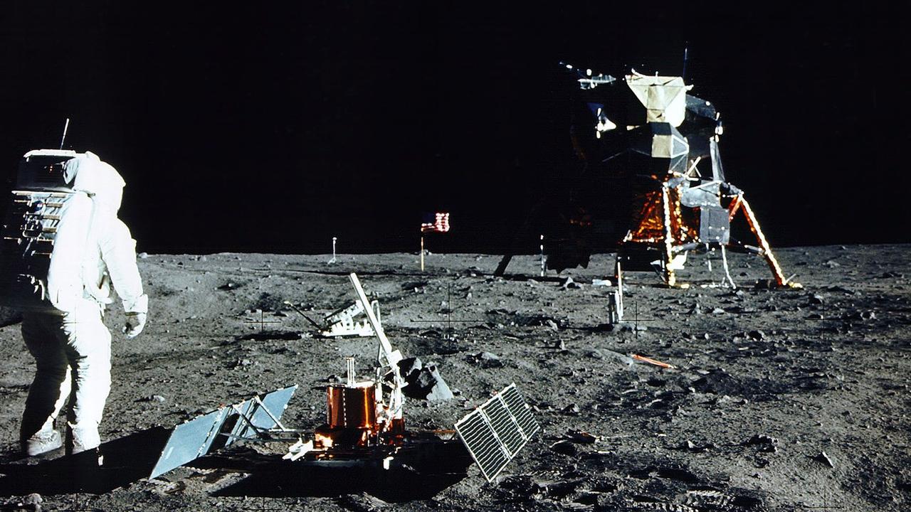 Buzz Aldrin moon walking in 1969. Picture: NASA